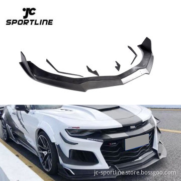 SS Style Carbon Fiber Front Bumper with Canards for Chevy Camaro ZL1 2014-2016